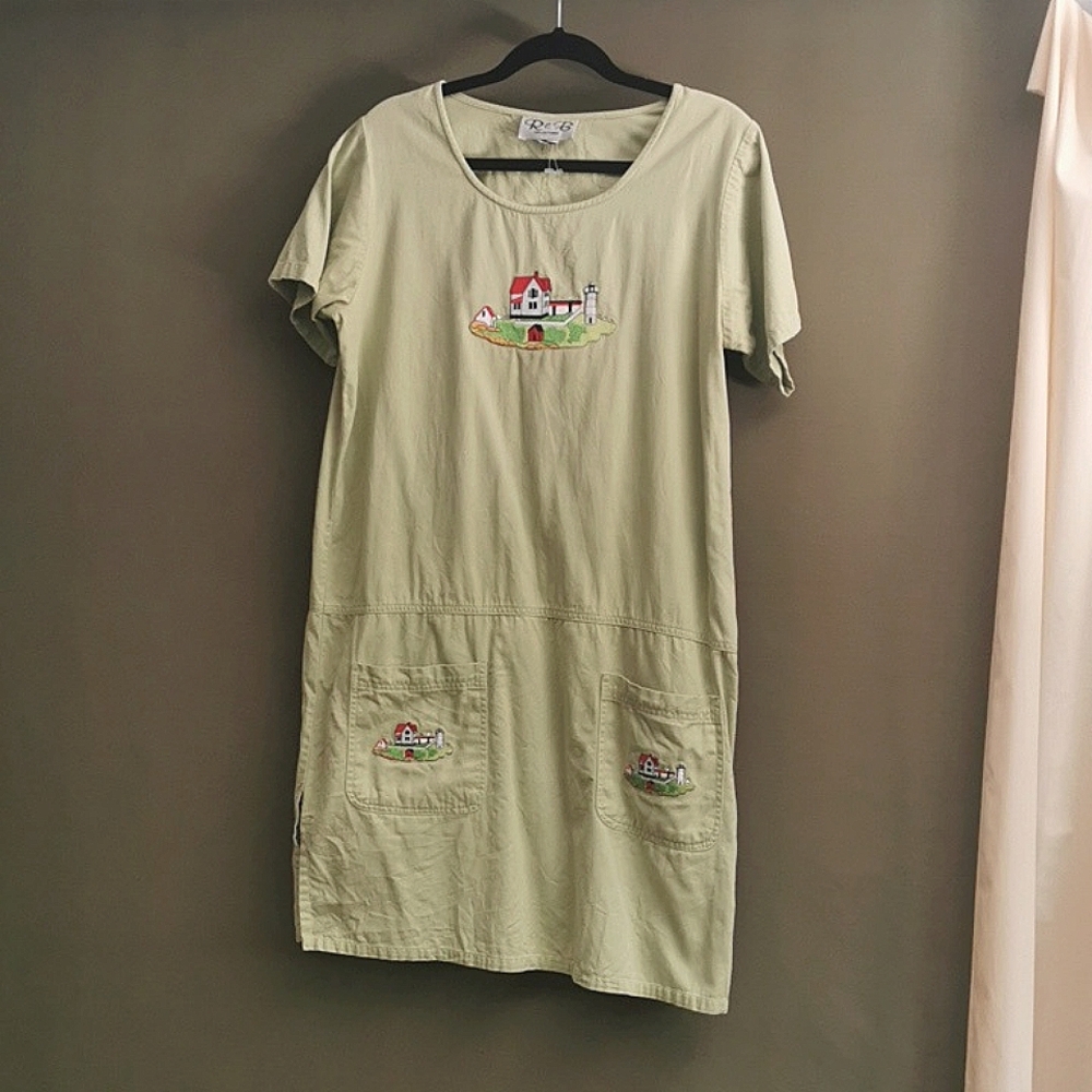 Relaxed cotton country dress - size M